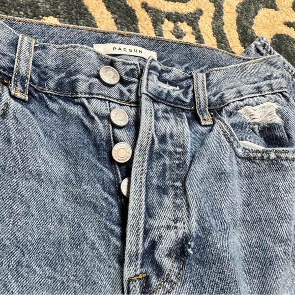 PacSun High Rise Blue Distressed Jeans - Picture 2 of 8
